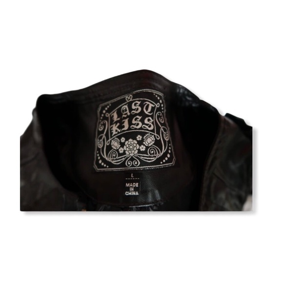 Black Faux Leather Moto Jacket - Picture 2 of 4